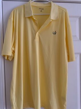 Masters Light Yellow Polo Shirt with Embroidered Logo